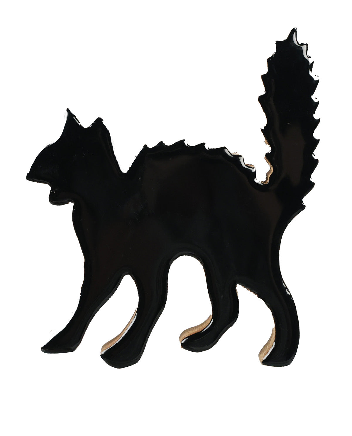 Small Black Enamel Cat
