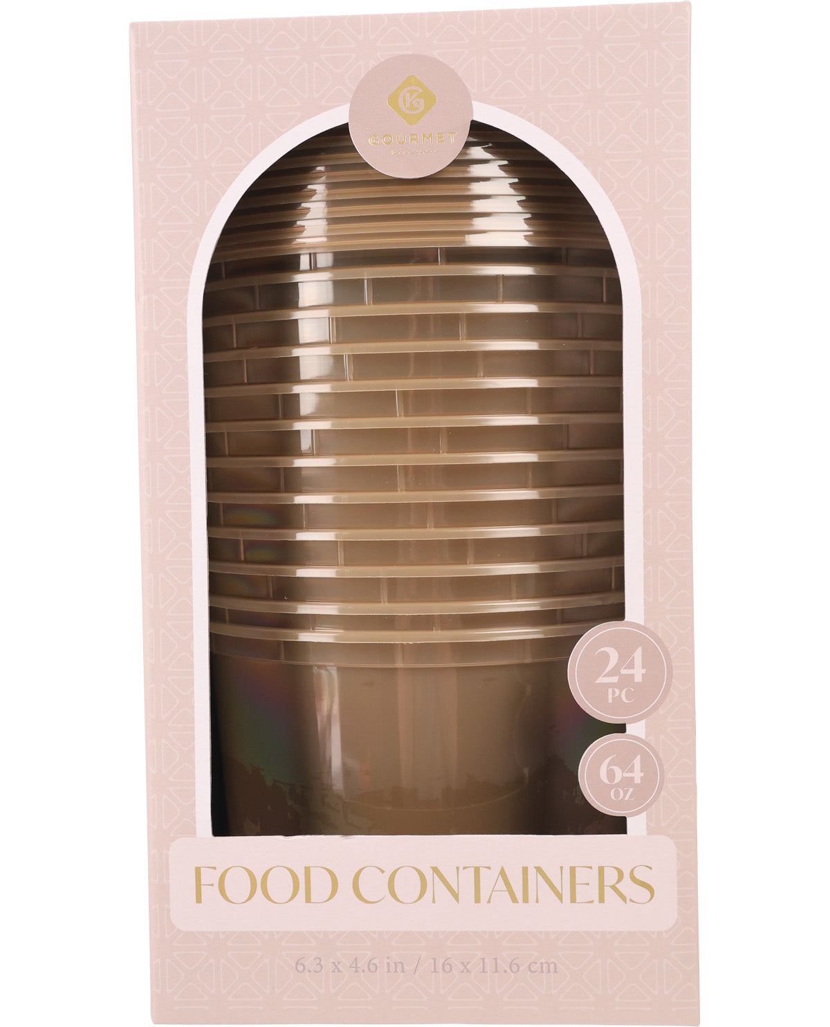 Savannah Tan 24pc 64oz Plastic Food Container