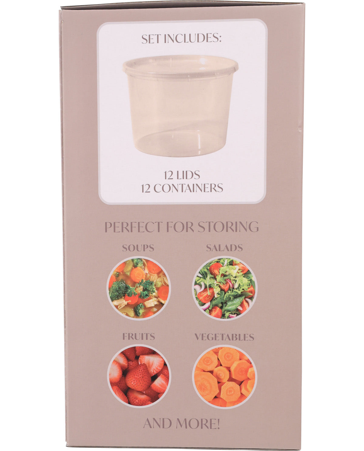Savannah Tan 24pc 64oz Plastic Food Container