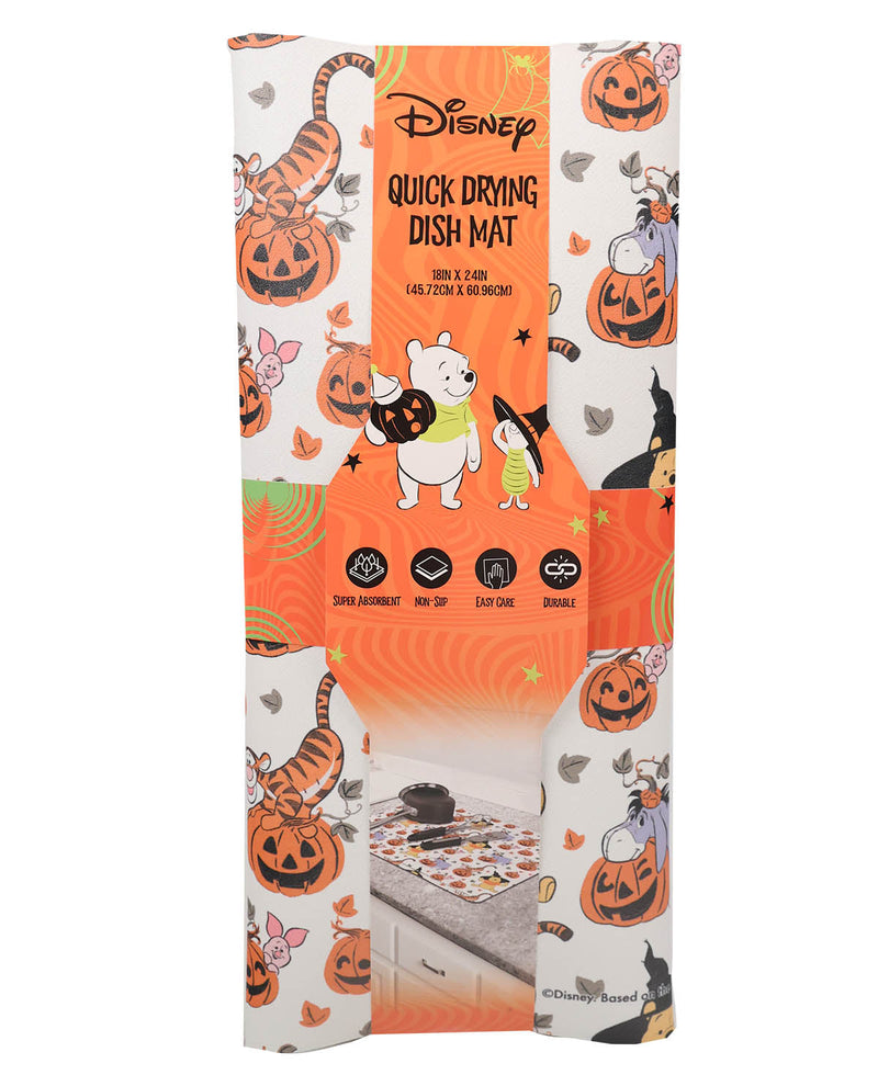 Disney Halloween-themed quick drying dish mat packaging on a white background