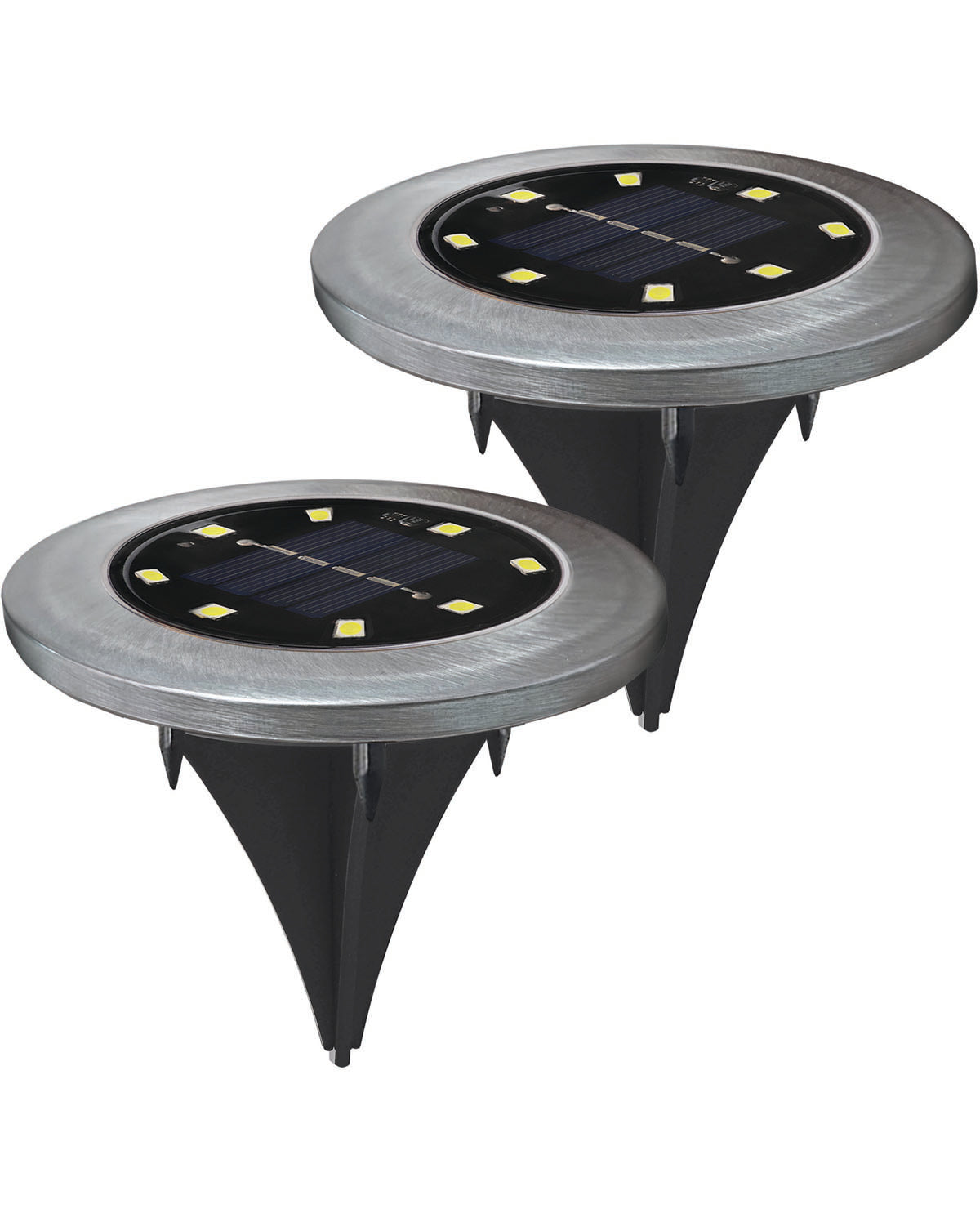 2pk Solar Pathway Light Cool White