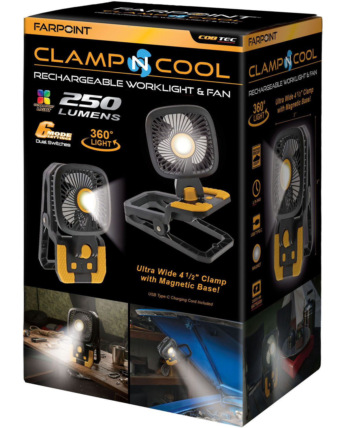 Clamp N Cool Worklight Fan
