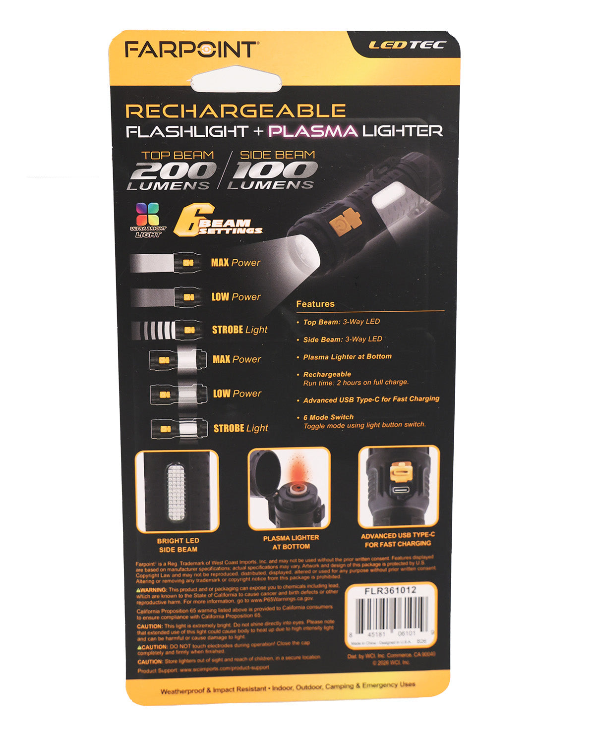 Rechargeable 200LM Flashlight
