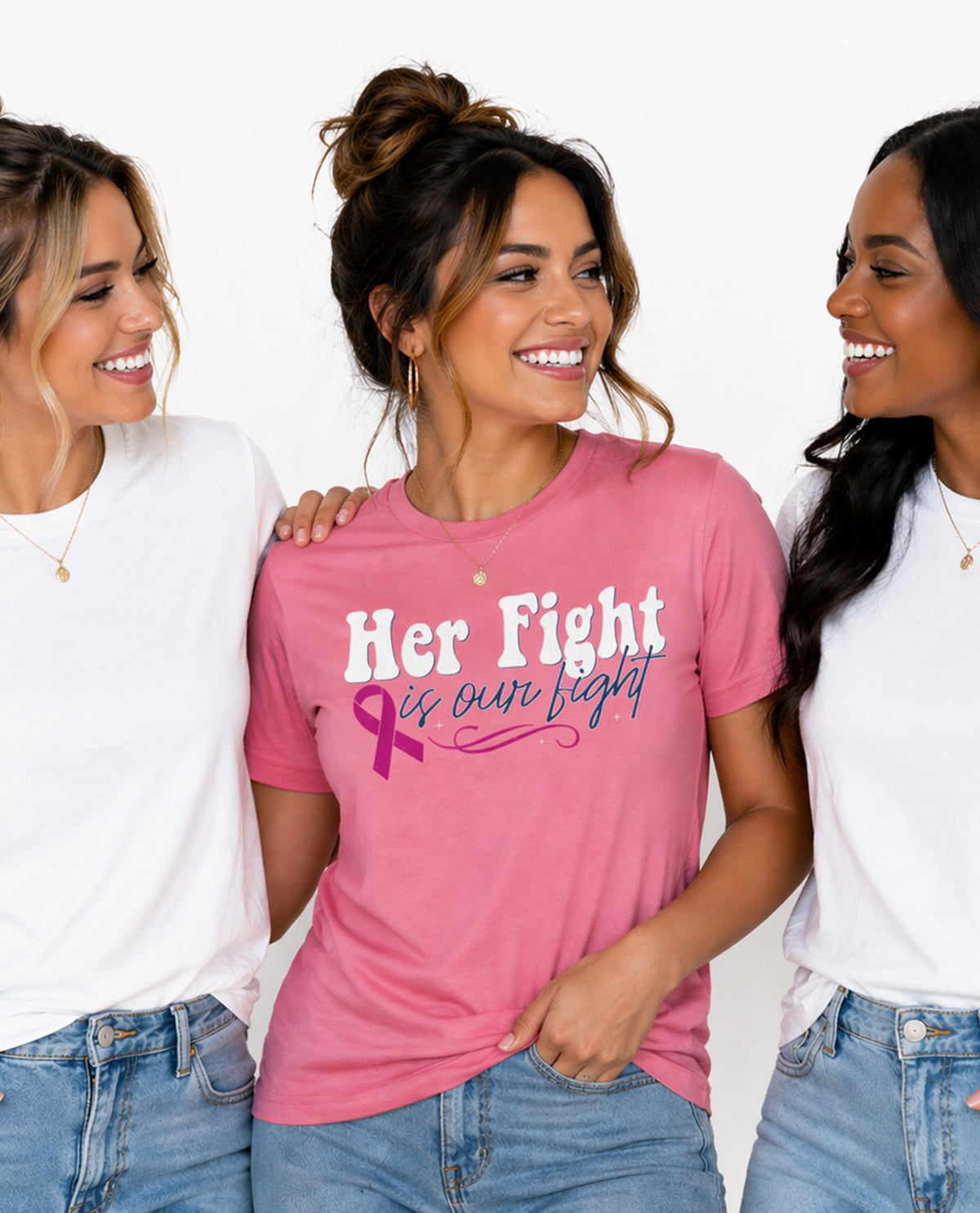 Her Fight Is Our Fight Short Sleeve Screen Tee Azalea