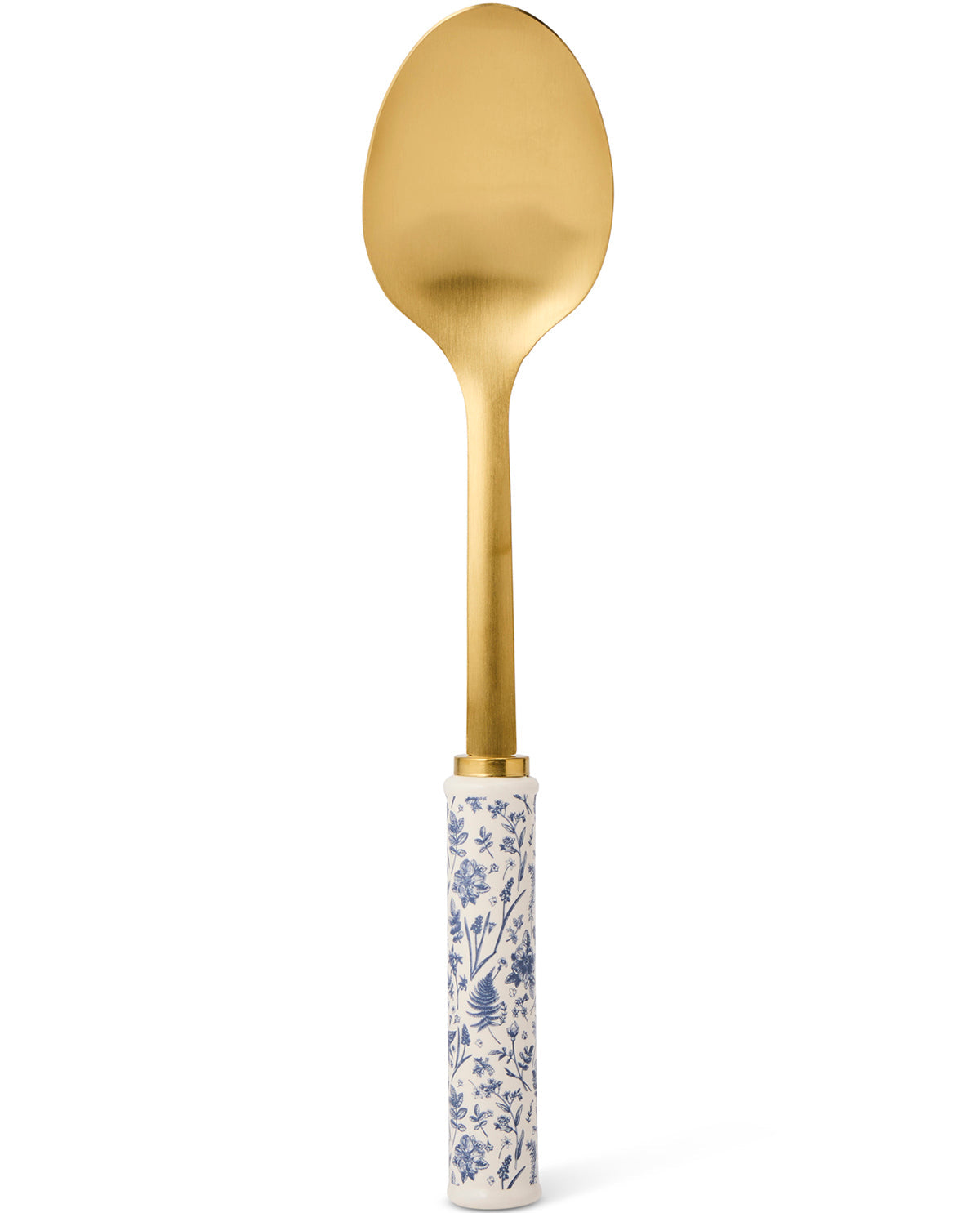 Soft Gold Spoon With Printer Ceramic Handle Night Fern