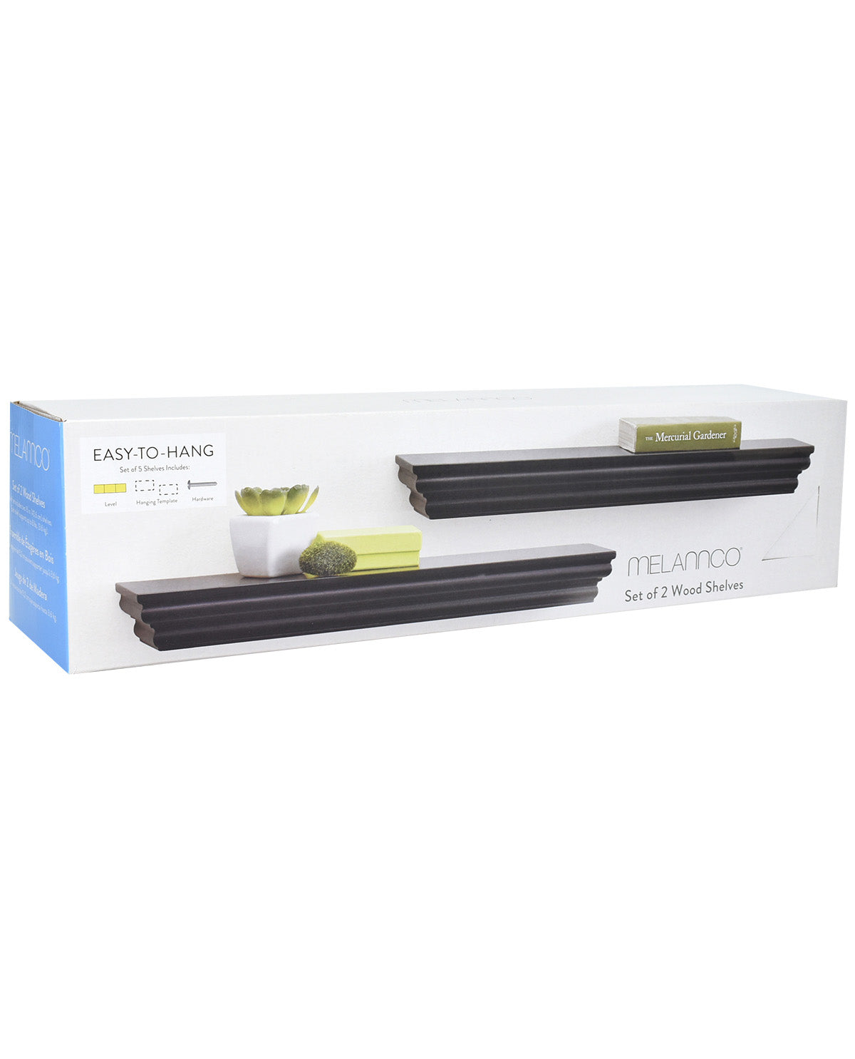 Shelf Floating 2pc Set Black