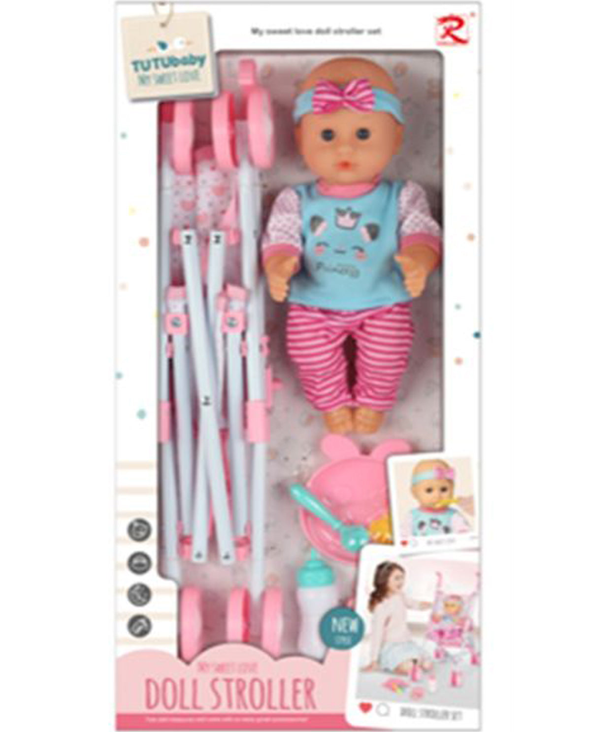 Baby Doll with Stroller