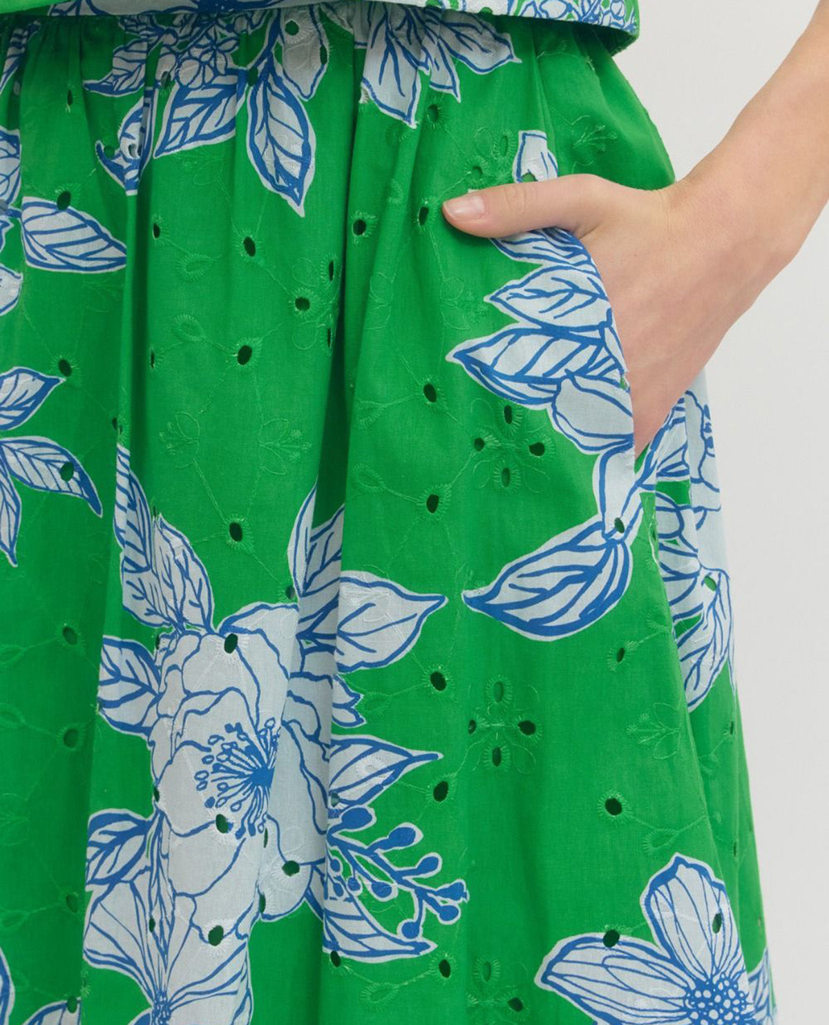 Entro Print Skirt Green