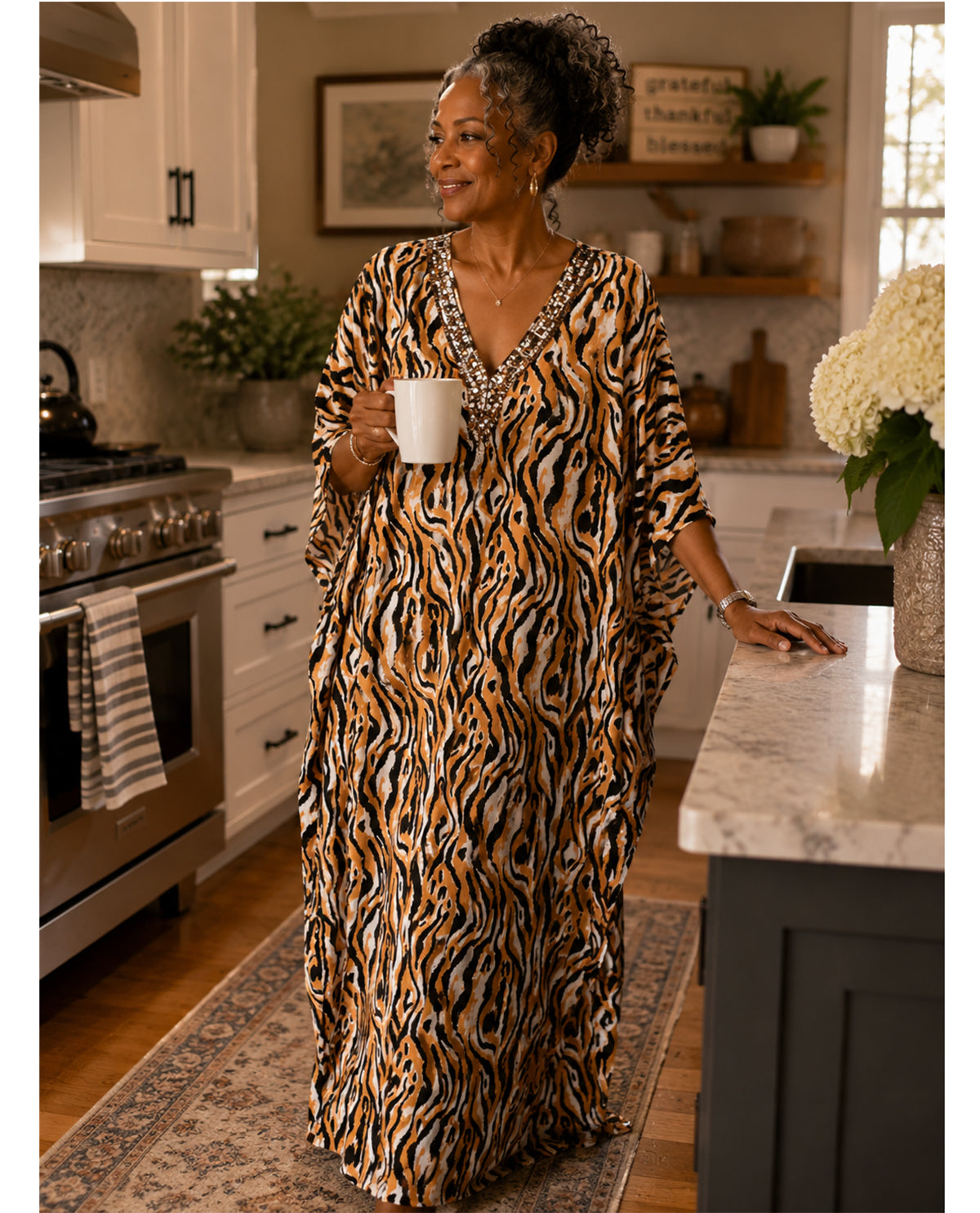 Elegant Emily Short Caftan