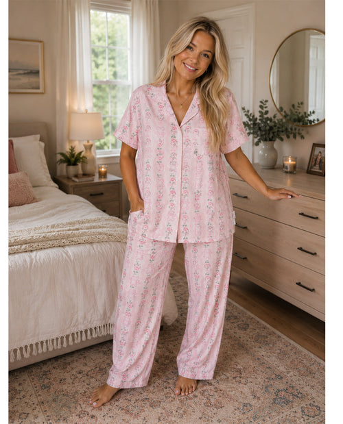 Gabriella Notch Collar PJ Set