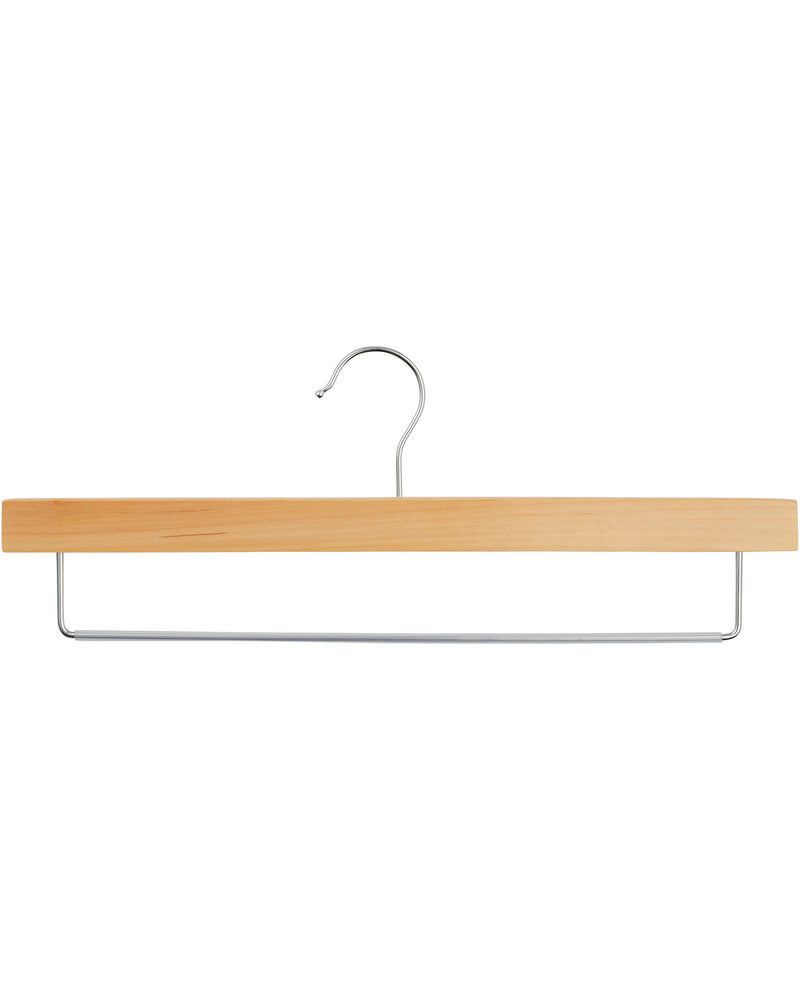 5pk Wooden Pants Hanger Set- Metal Bar With PVC Tube