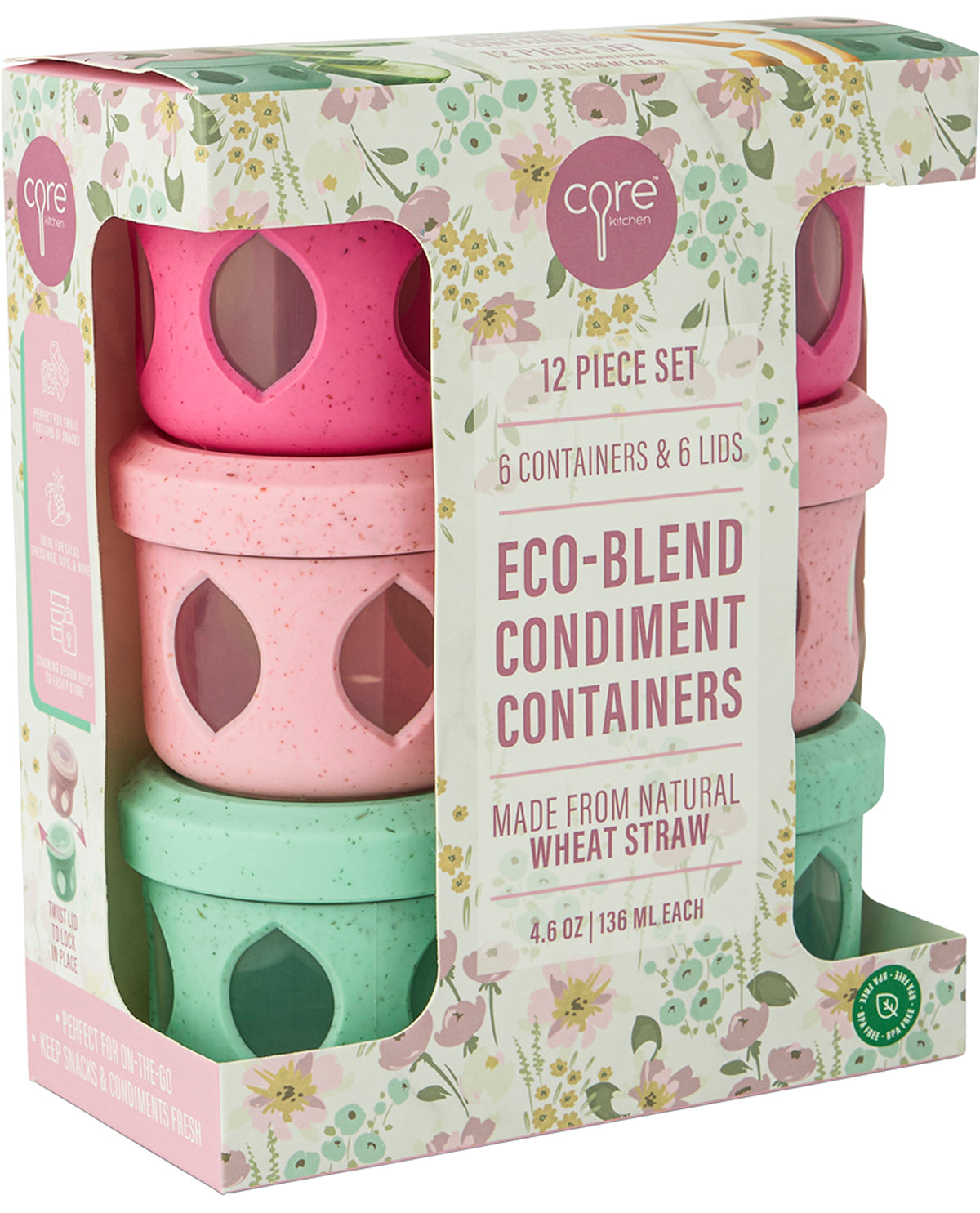 6 Piece 4.7oz Eco-Blend Condiment Containers