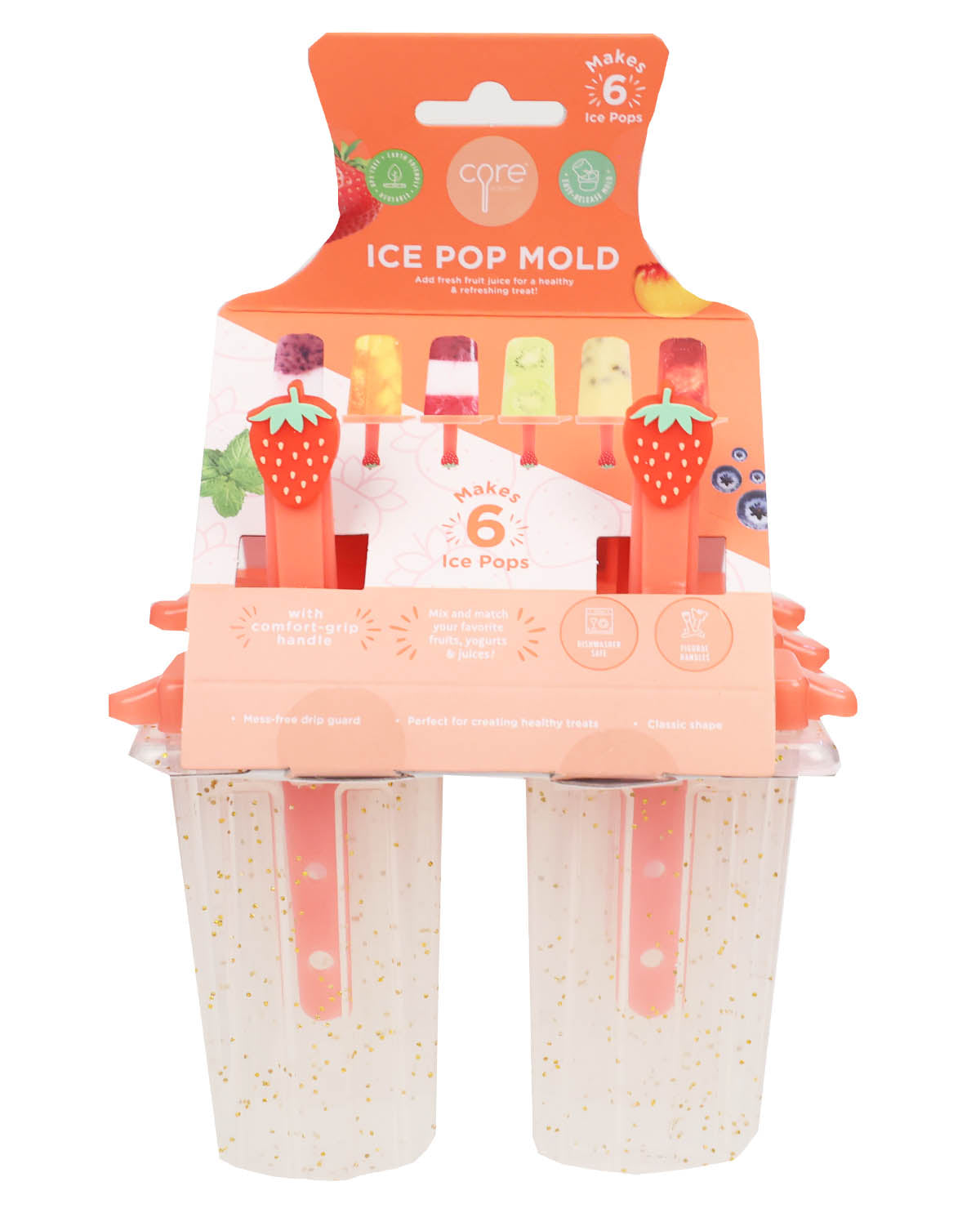 6pc Strawberry Ice Pop Mold