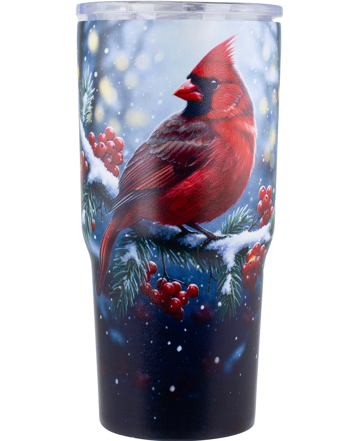 20oz Tumbler Winter Night Cardinal
