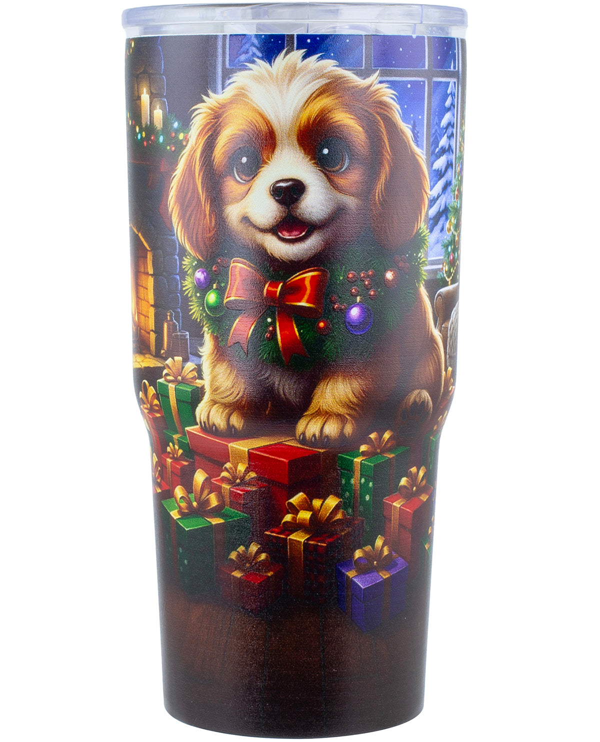 20oz Tumbler Whimsical Holiday Puppy