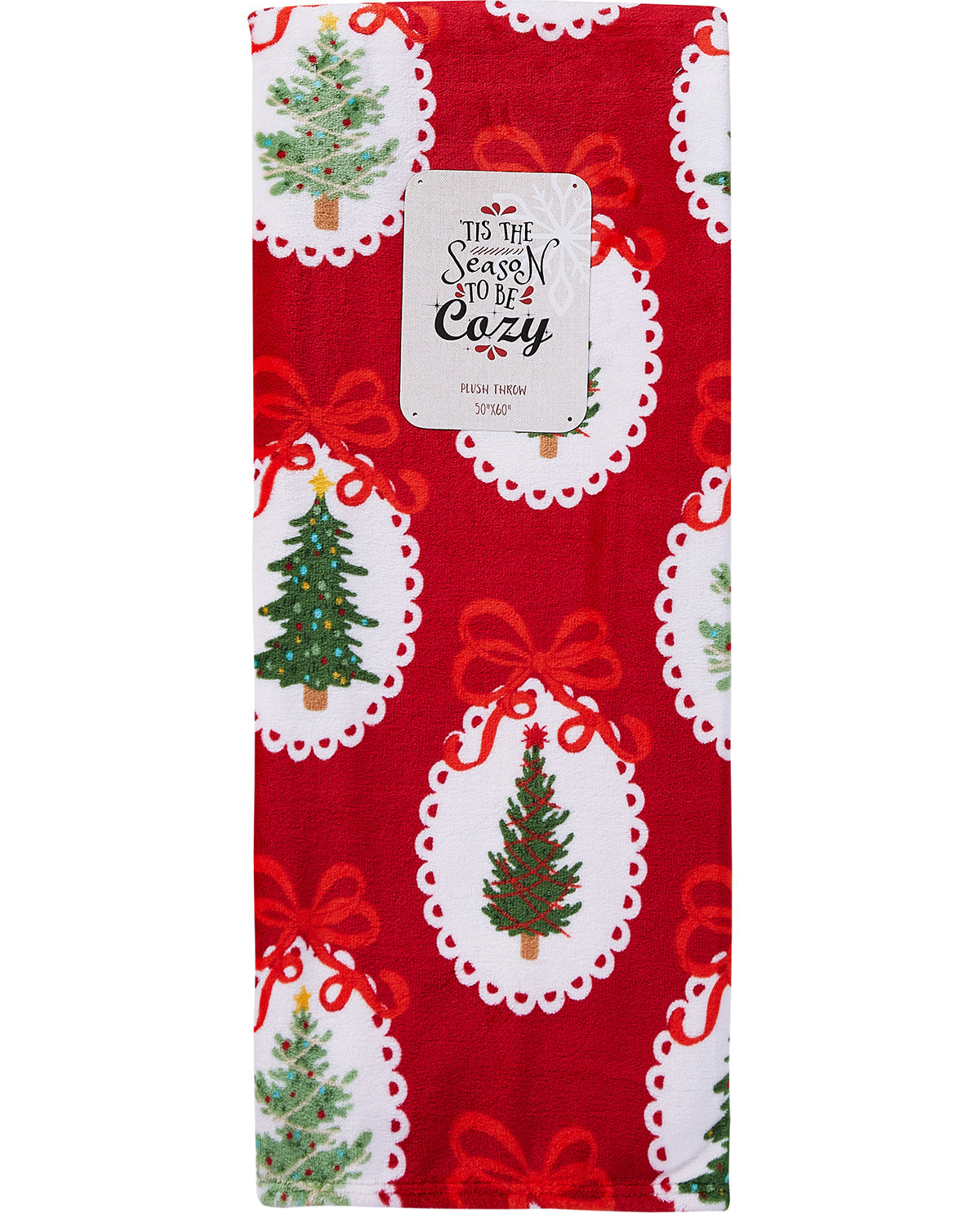 Tis The Season To Be Cozy Holiday Doilies Plush Throw