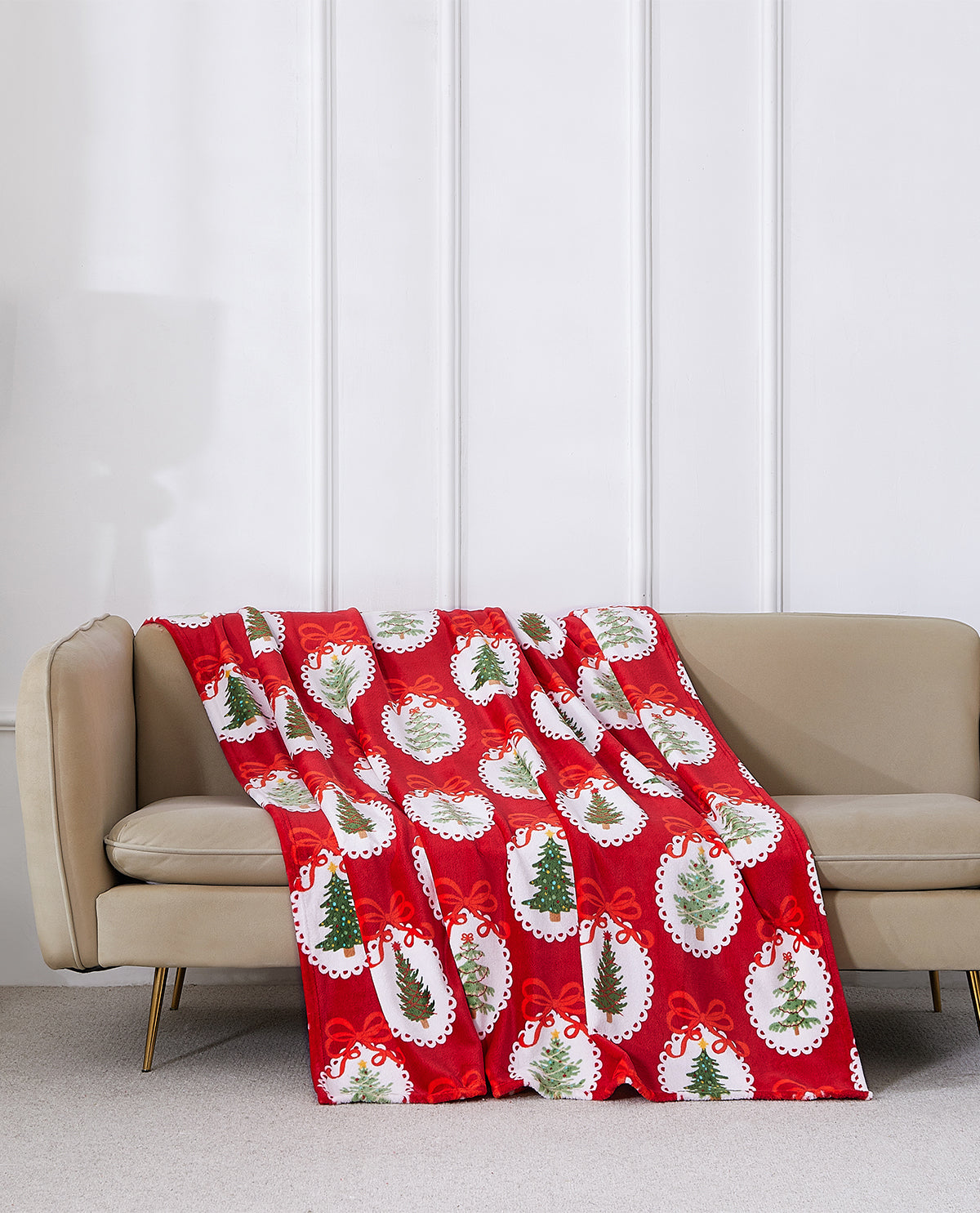 Tis The Season To Be Cozy Holiday Doilies Plush Throw