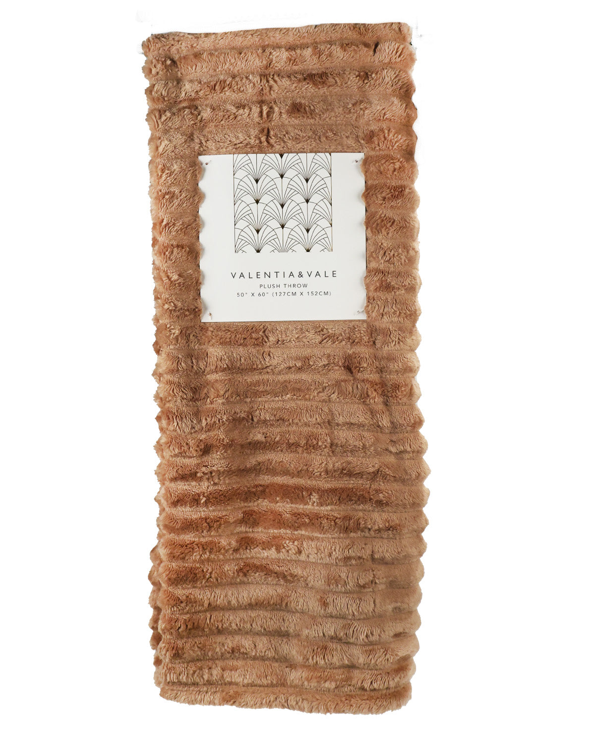 Cinnamon Plush Ribbed Throw