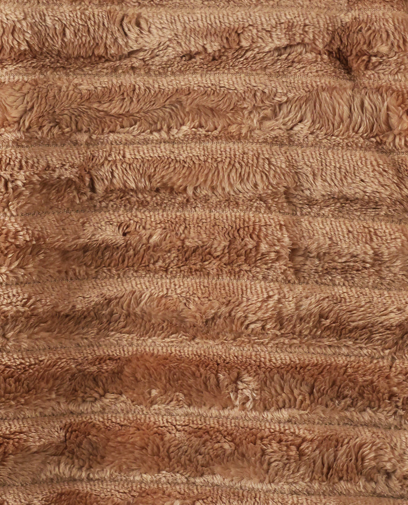 Cinnamon Plush Ribbed Throw