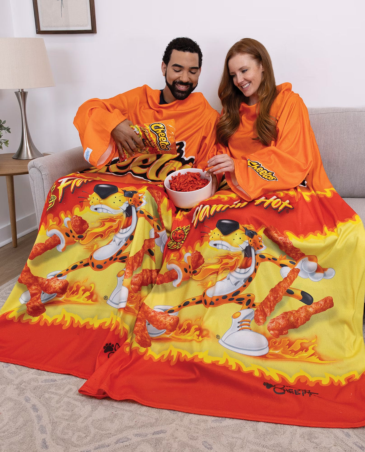 Flaming Hot Cheetos Snuggie