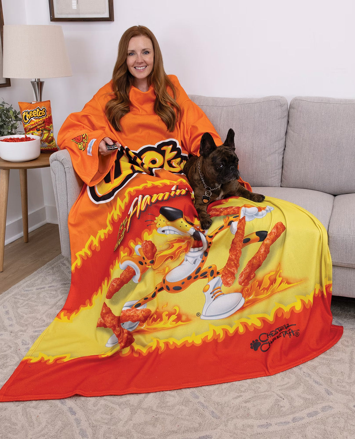 Flaming Hot Cheetos Snuggie