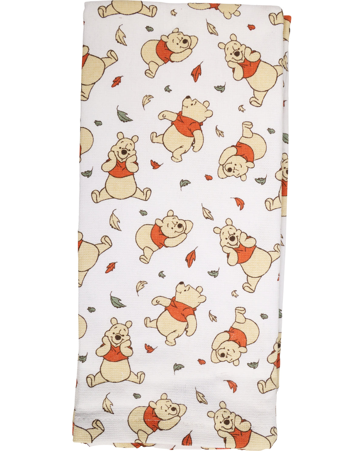 Towel with cartoon bear pattern on a white background
