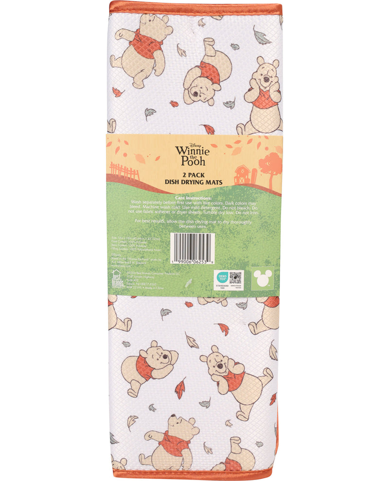 Pack of dish drying mats with Winnie the Pooh design on a white background