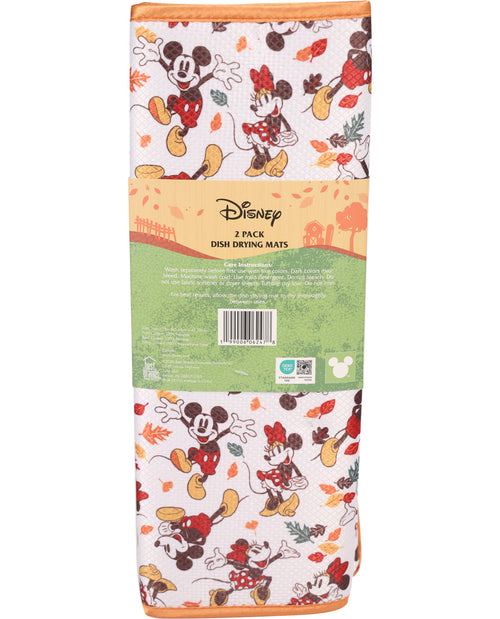 Packaged Disney dish drying mats with Mickey and Minnie Mouse design on a white background