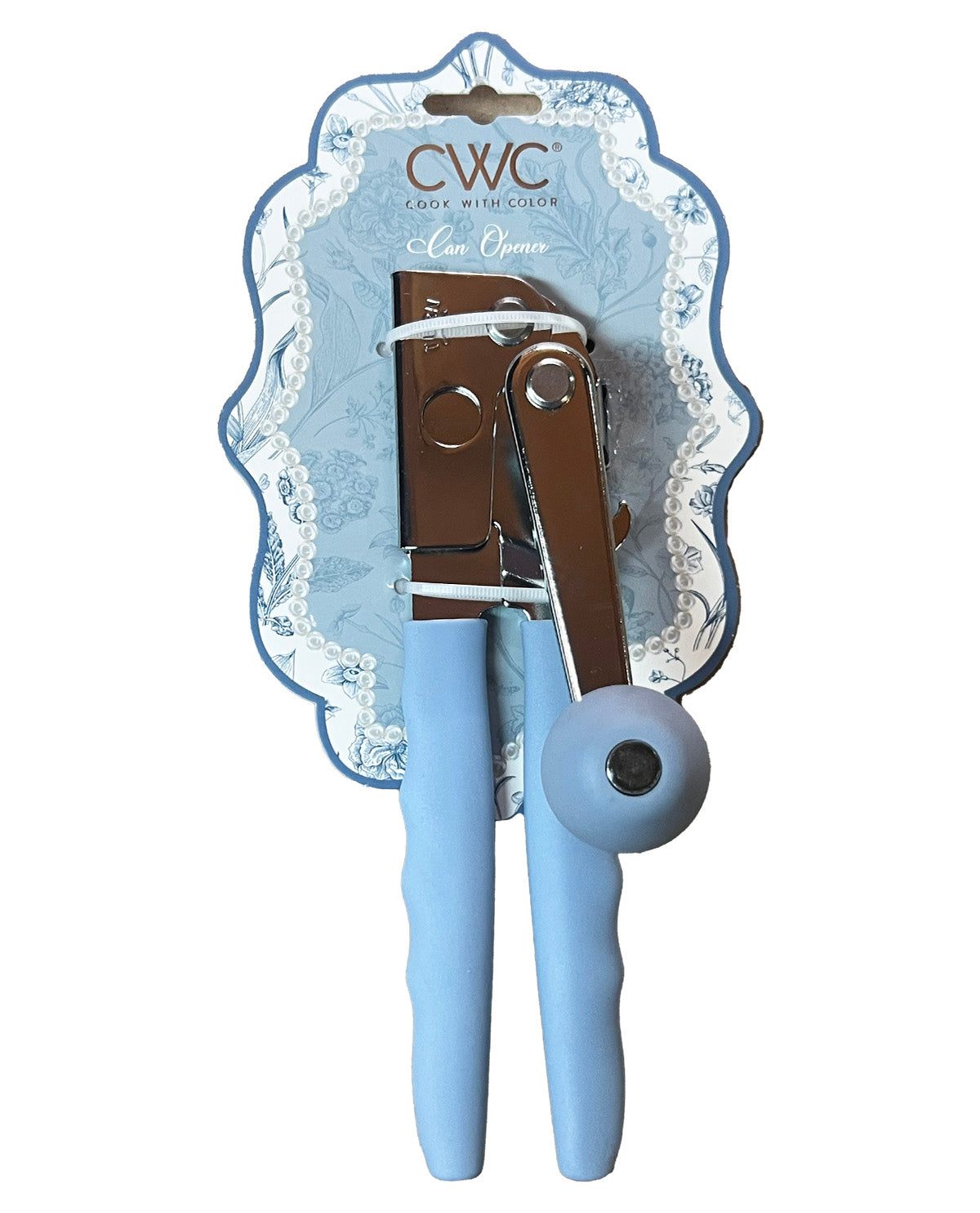 CWC Crank Handle Can Opener - Blue & Silver