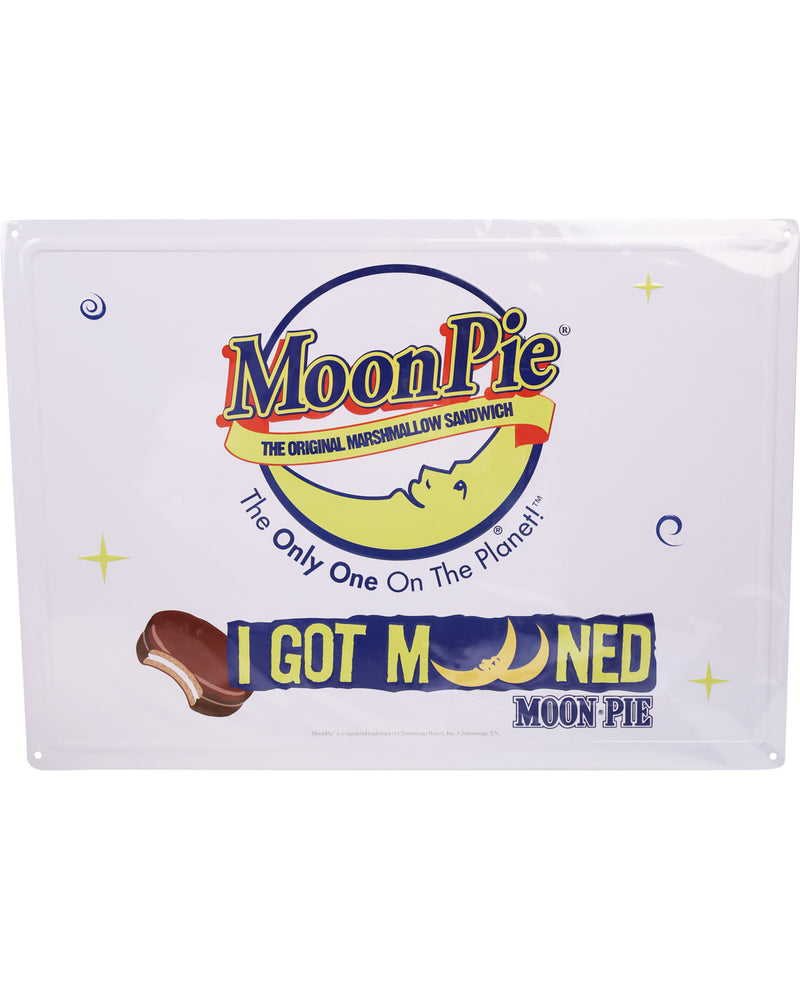 MoonPie logo with a moon and a chocolate bar on a white background