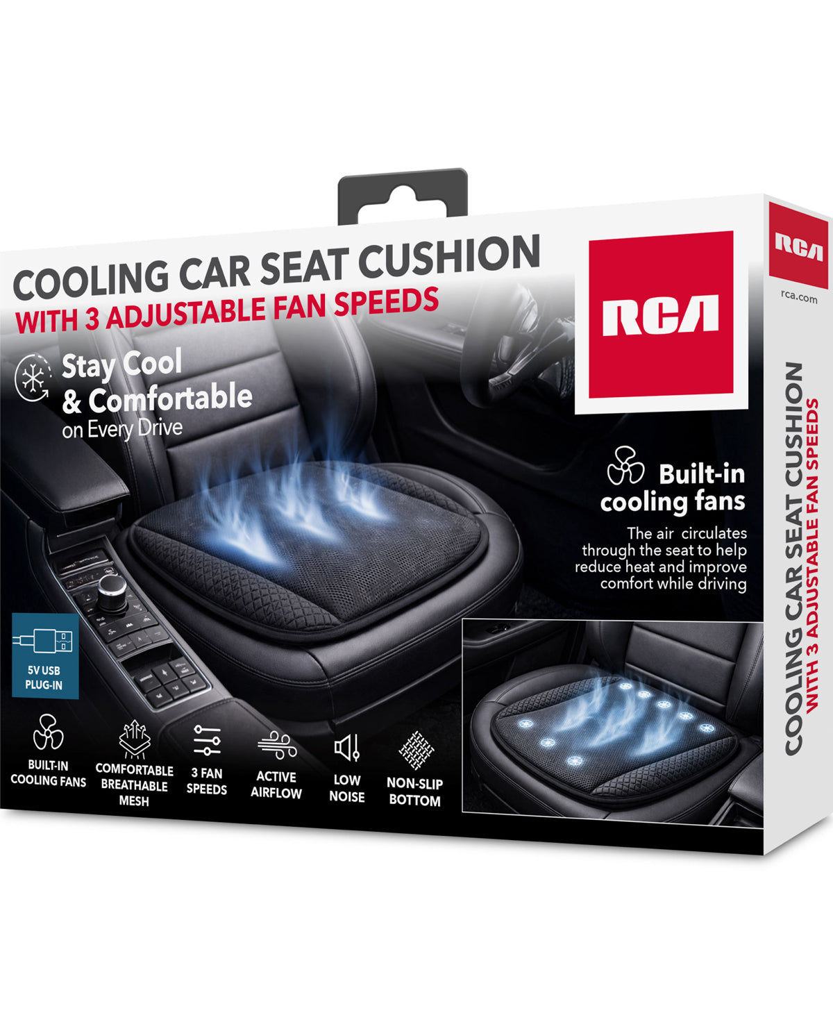 Car Seat Cooling Cushion Black