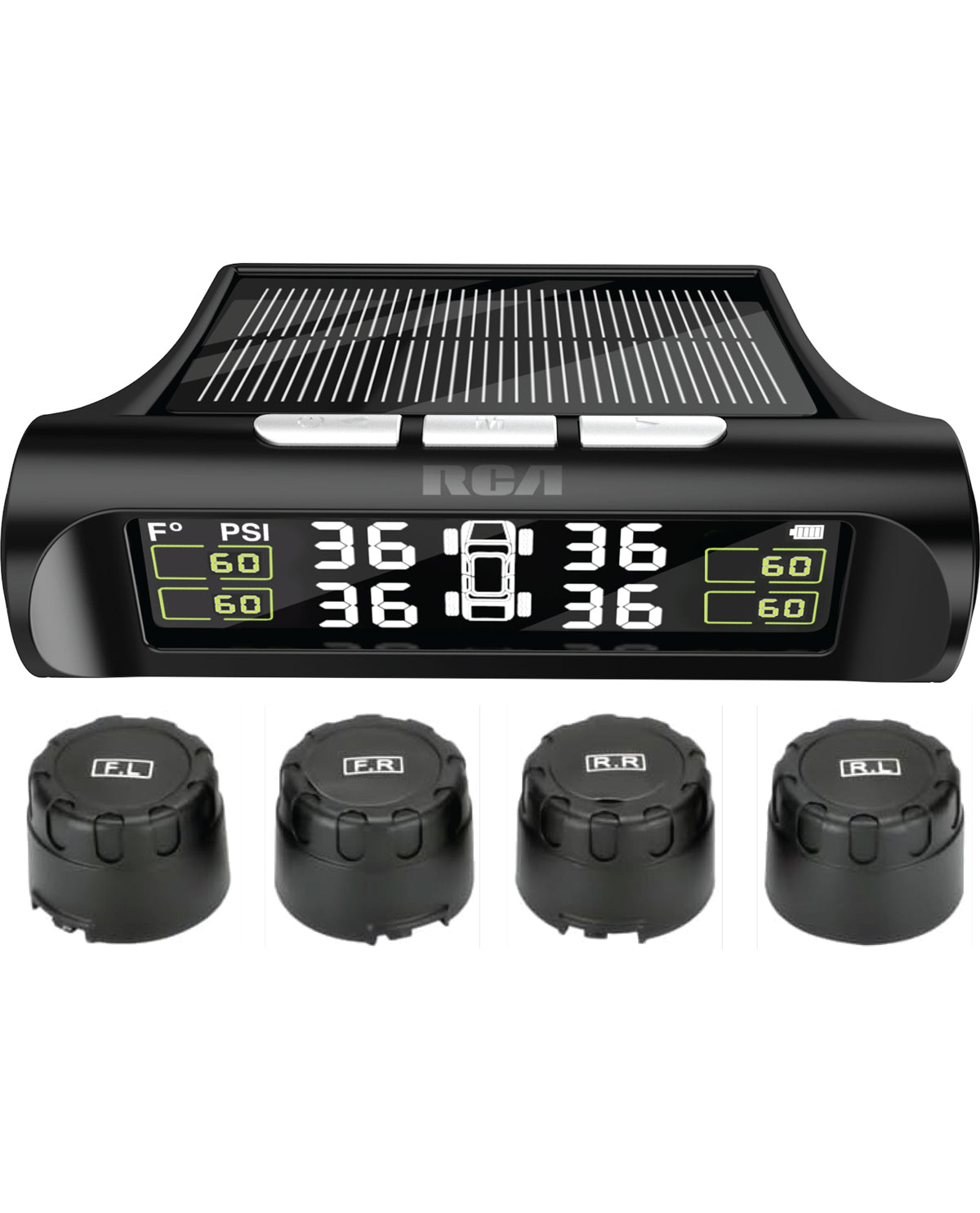 Solar Powered Wireless Tire Pressure Monitor