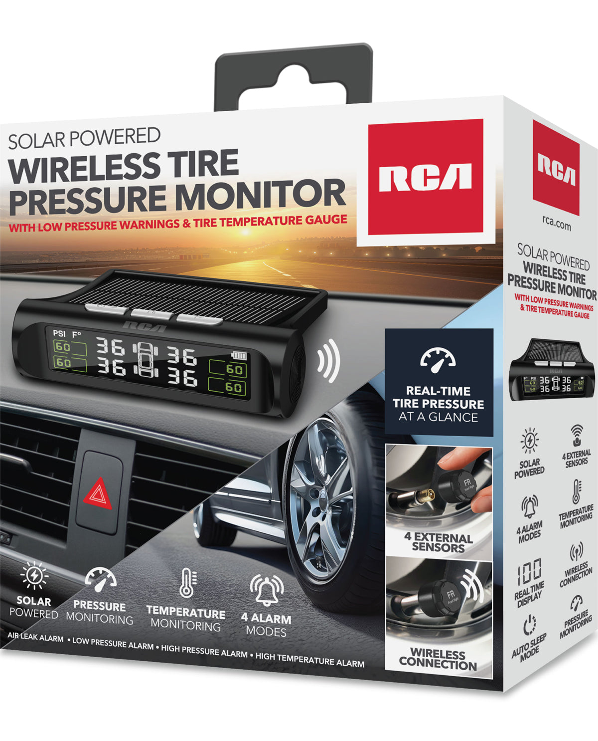 Solar Powered Wireless Tire Pressure Monitor