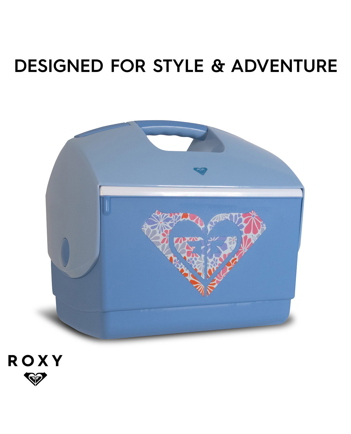 Roxy 12qt Hard Sided Cooler Blue/Pink 9 Cans