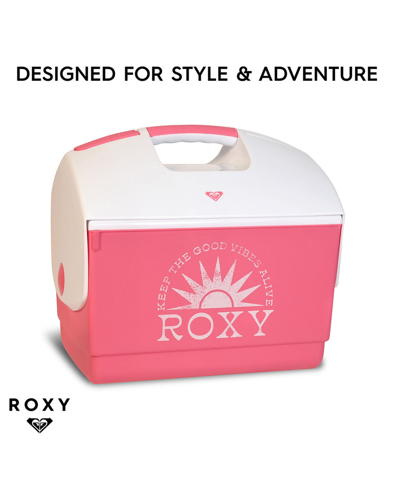 Roxy 12qt Hard Sided Cooler Blue/Pink 9 Cans