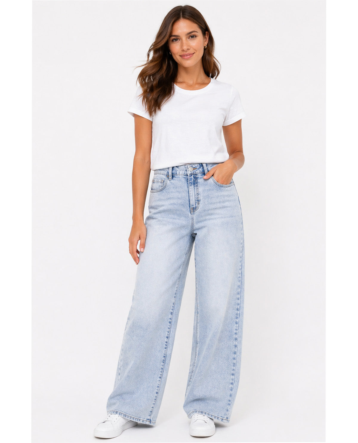 D Jeans 30.5" Wide Leg 5 Pocket Jean Cora