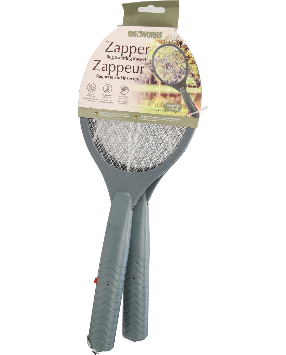 Bug zapper with packaging on a white background