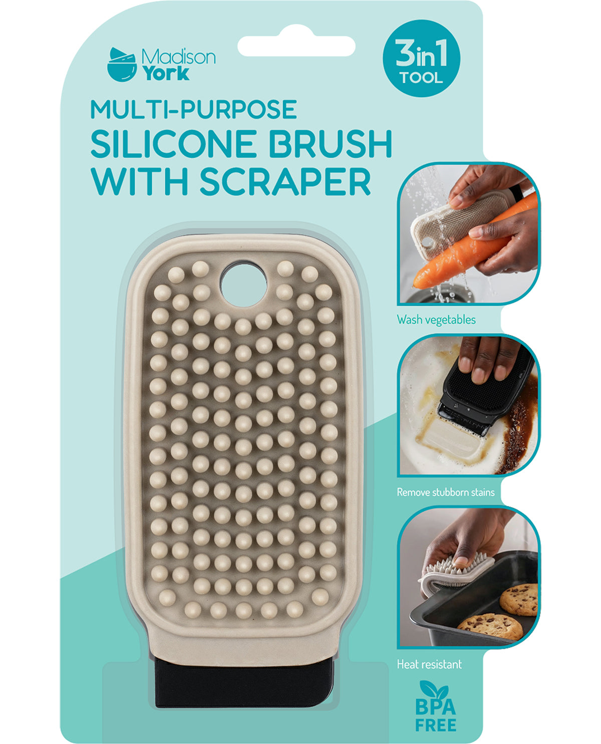 Multipurpose Silicone Brush With Scrapper