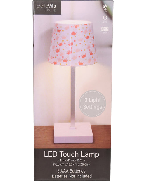 LED Touch Lamp packaging with a lamp image on a white background