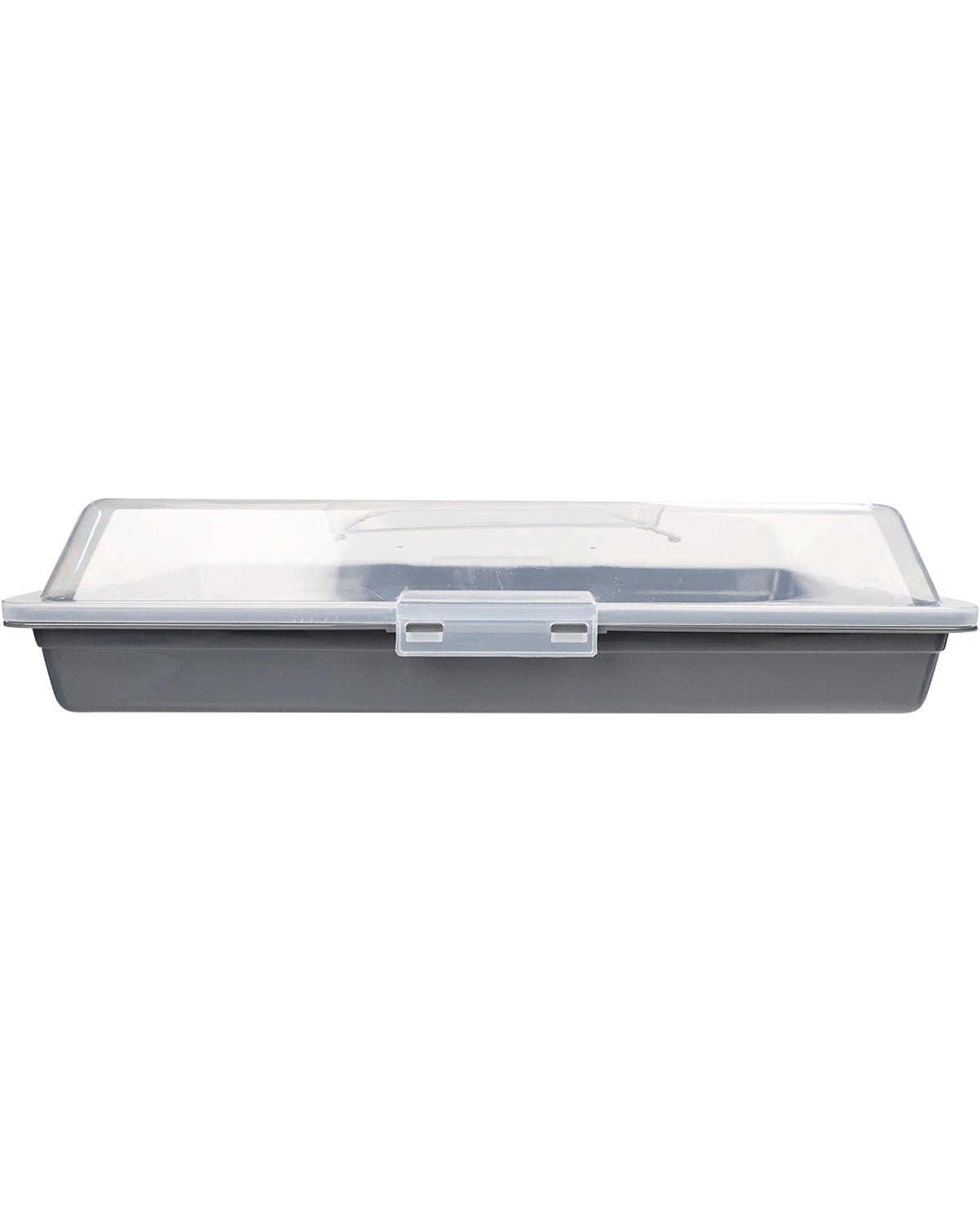 White electronic device with a power connector on a white background