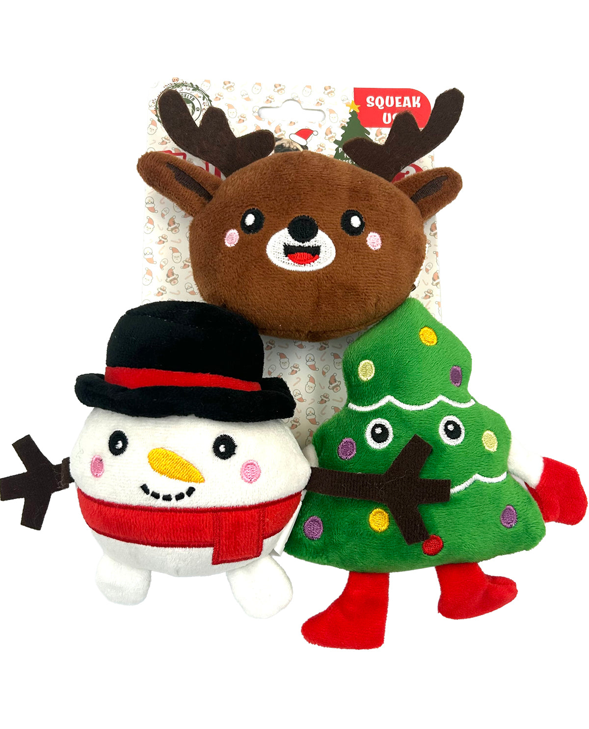3 Piece Christmas Pet Toy Set