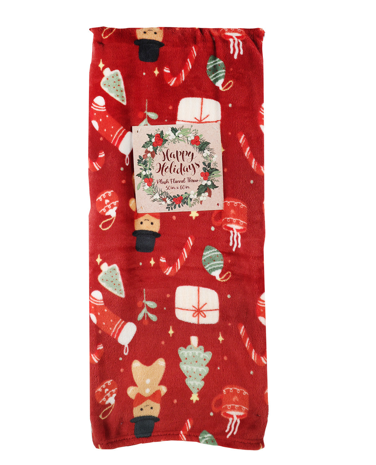 Christmas Sweets Print Plush Throw