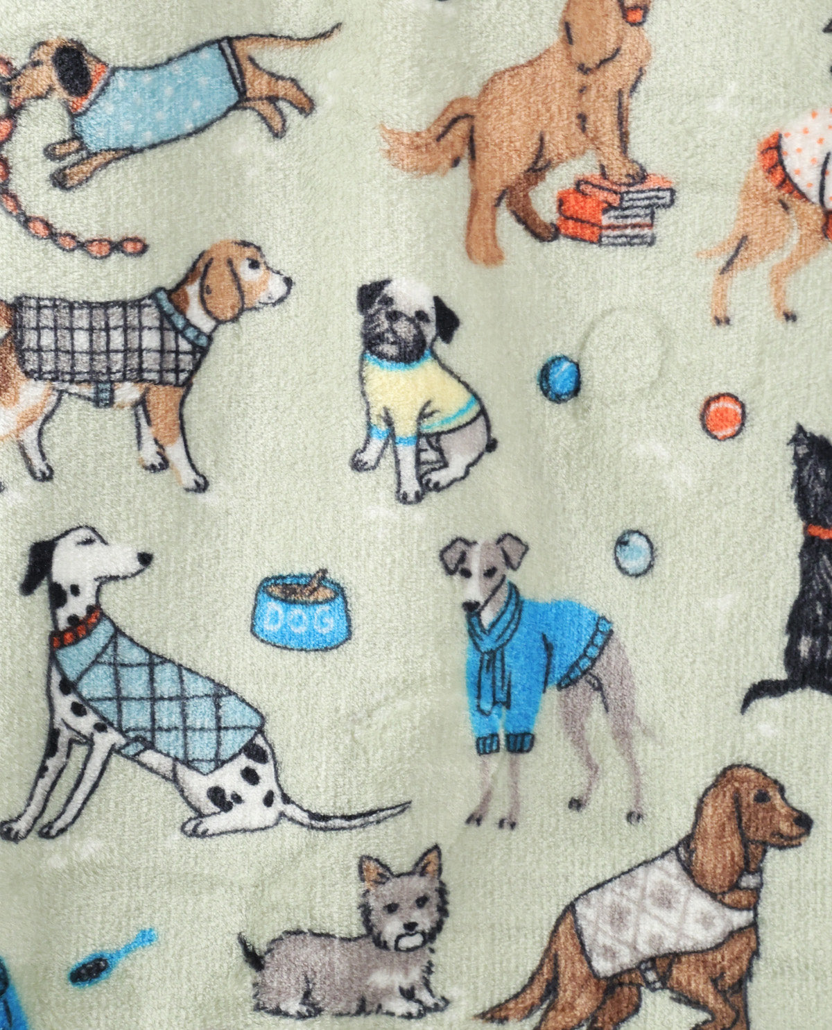 Fall Puppies Sage Throw