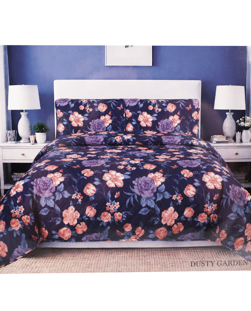 King Navy Floral Bedding