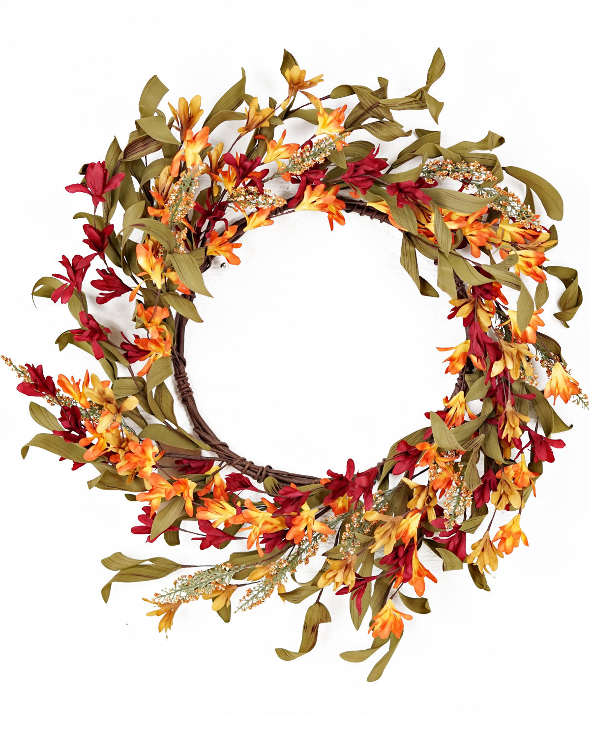 Orange Burgundy 22" Wreath