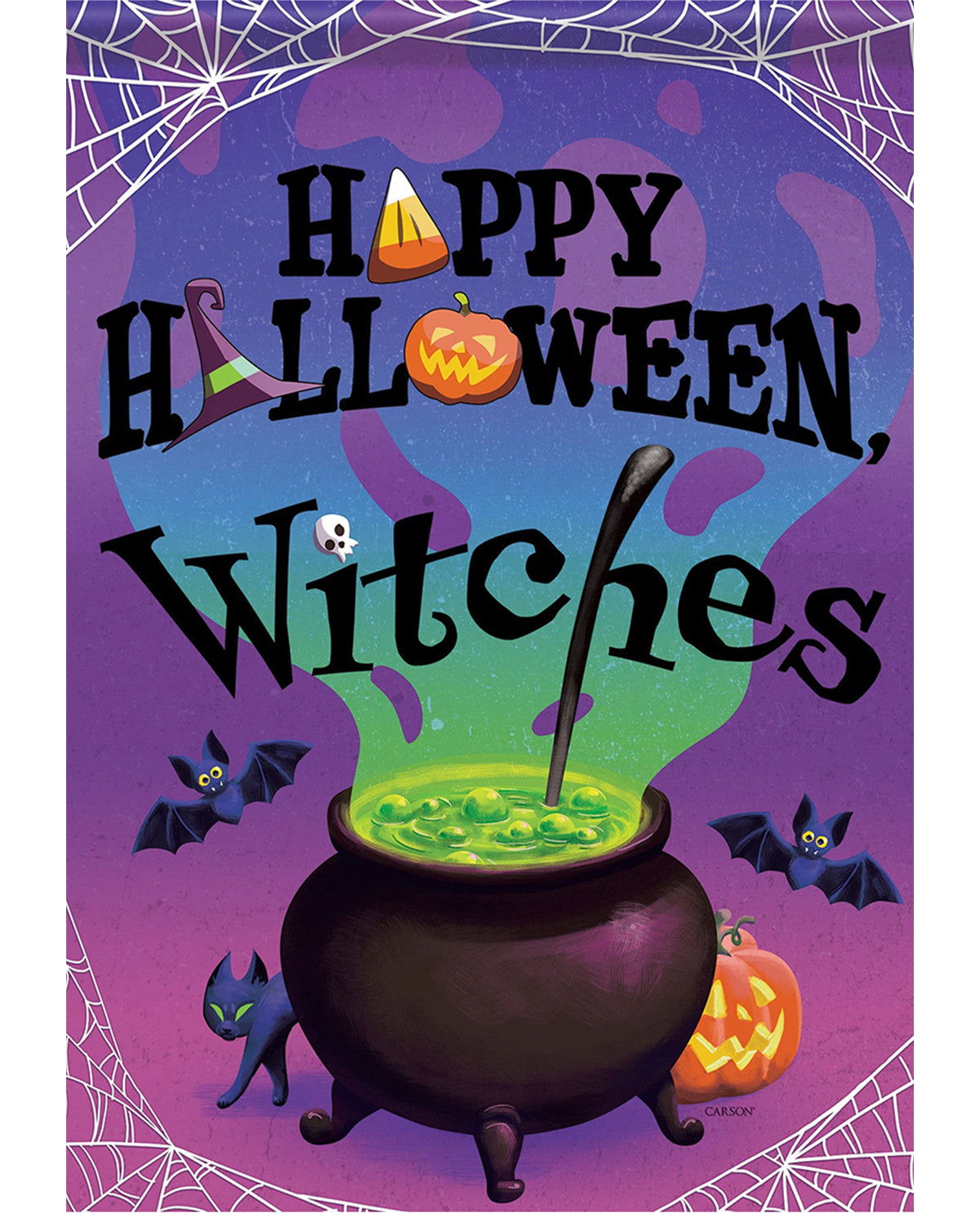 Carson Halloween Witch Garden Flag