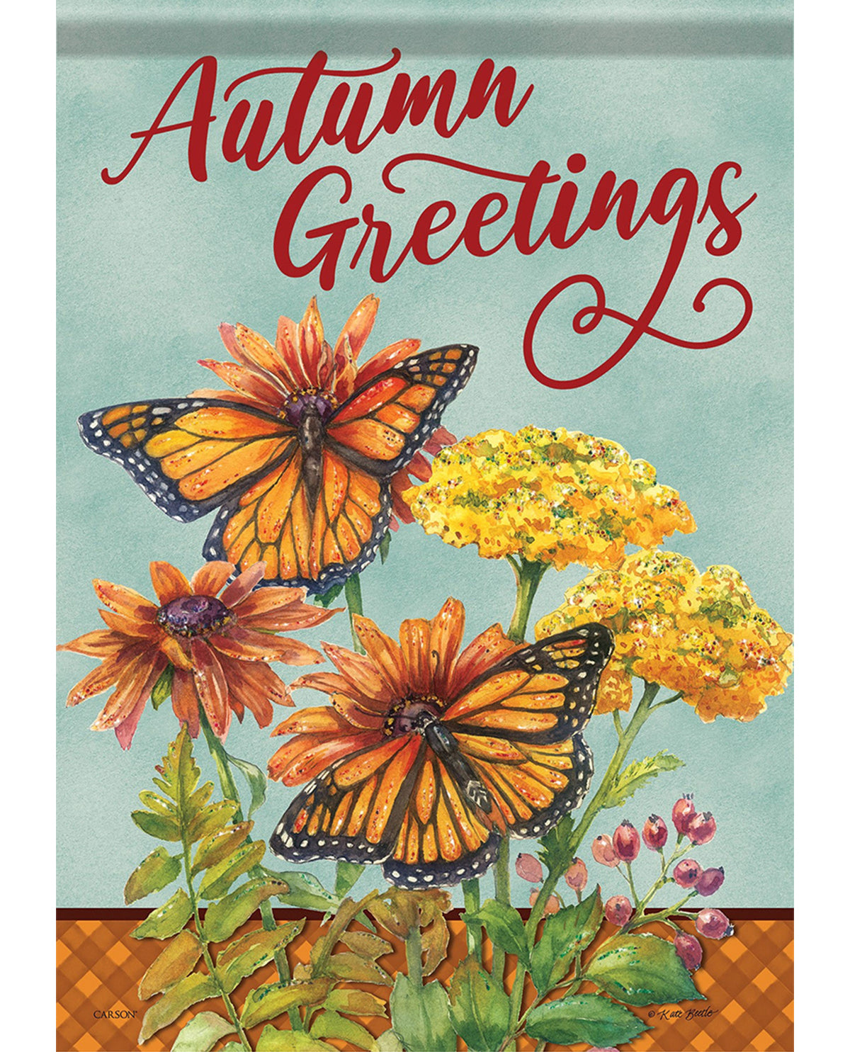 Carson Autumn Monarch Garden Flag