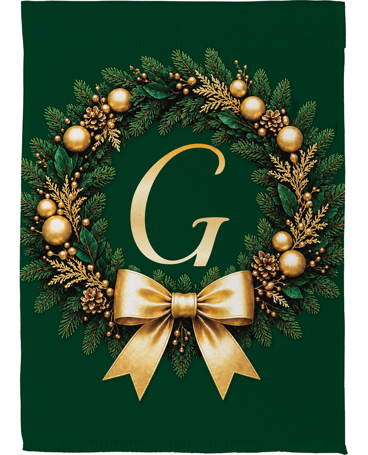 Evergreen Wreath Monogram G