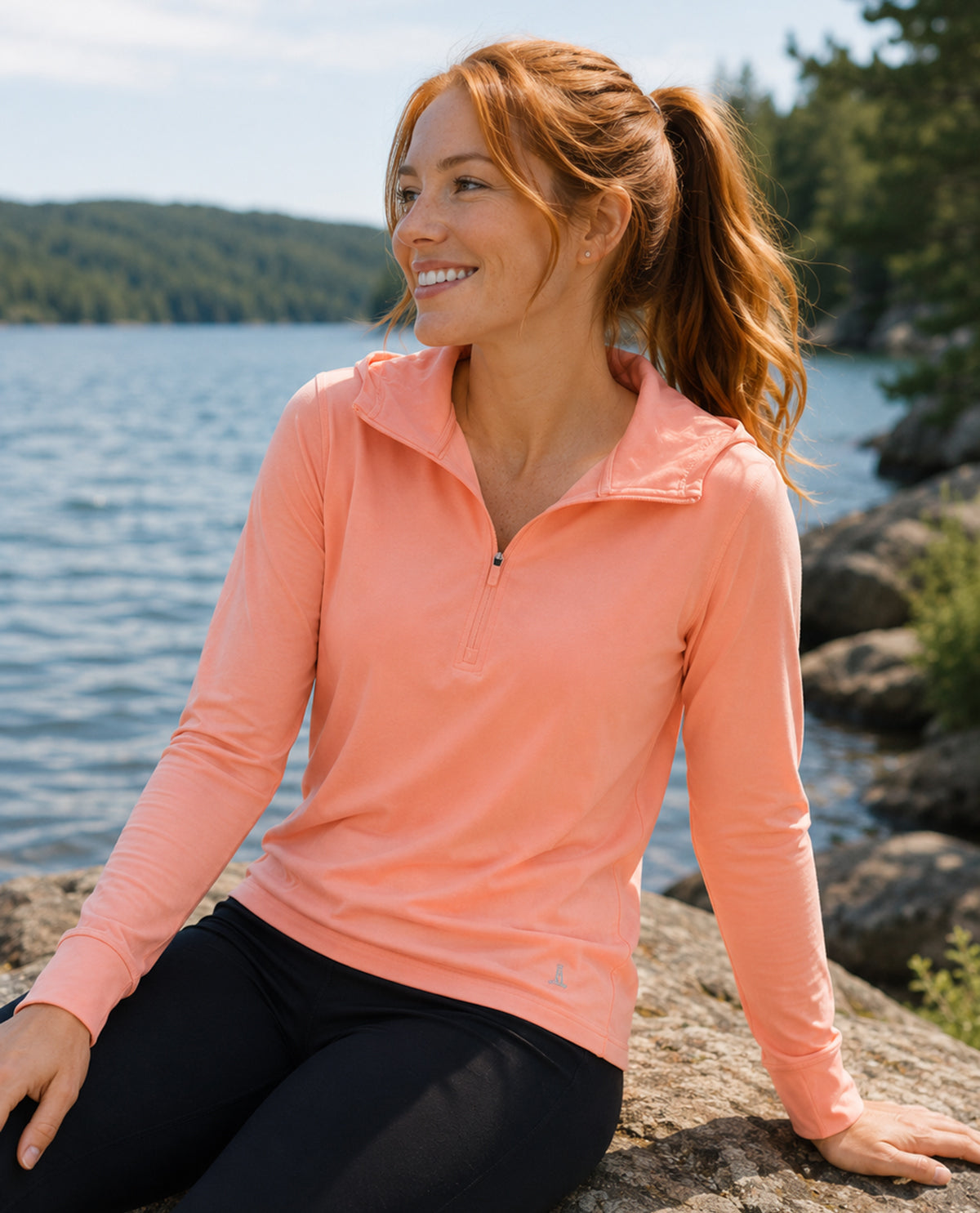 Lands End Quarter Zip Hoodie