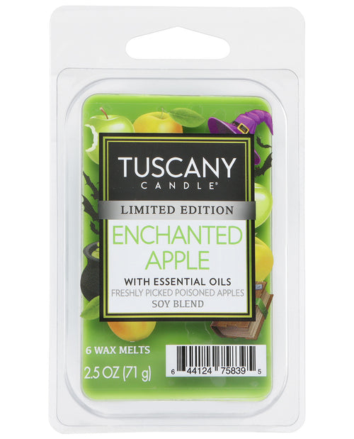Tuscany Candle Enchanted Apple Limited Edition wax melts in a clear plastic clamshell package with a green and white label.